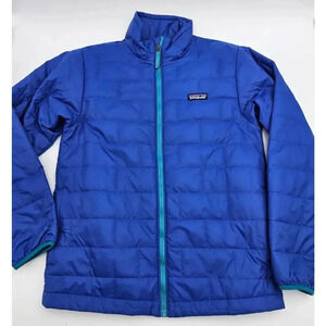 Patagonia Kids' XL 14 Passage Blue Nano Puff Brick Quilt Jacket NWT